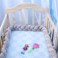 Trenza Protectora para Cuna ROSA GRIS Extrasuave Tacto Aterciopelado Gamberritos 🌸👶- Seguridad y Confort para tu Bebé, Chichonera Trenza Decorativa Antivuelco Reductora, 1.5m  🌸👶Hecho en España - details 2
