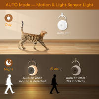 Aigostar Luz Nocturna Infantil con Sensor de Movimiento 3 Modos (AUTO/ON/OFF) , Luz Armario LED USB Recargable, Lámpara Nocturna para Habitación, Pasillo, Cocina, Escaleras, 0.5W 3000K Blanco Cálido - details 3