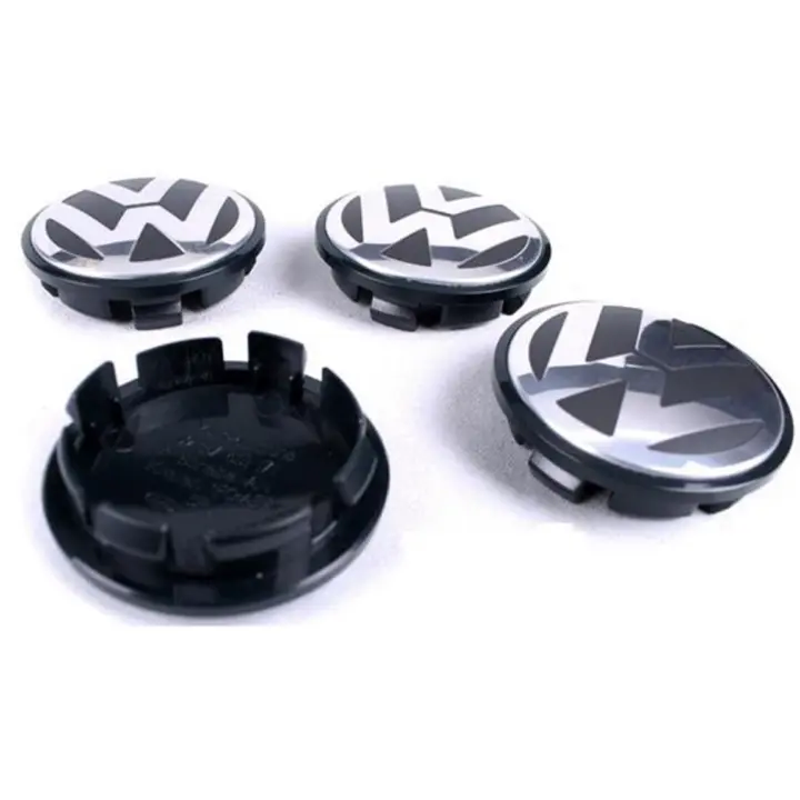 Tapabujes para VW 65 mm pack 4 UNIDADES Tapacubos Tapones Centro Tapas Ruedas Embellecedor POLO GOLF PASSAT - 1
