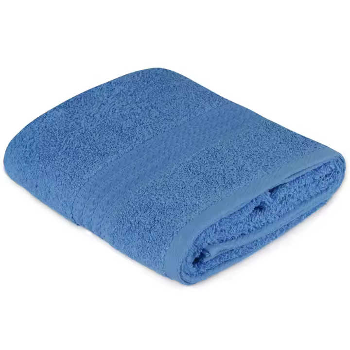 Wellhome Toalla de Lavabo Azul Oscuro 100% Algodón 500 Gr/m² 50x90cm - 1