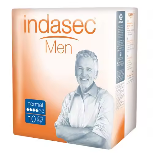 Compresas Indasec Men Normal - Sin Fugas y Máxima Absorción - 1