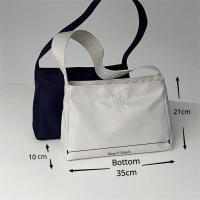 Bolso De Moda Coreana Mucu & Ebony Para Mujer Bolsa De Hombro Sencilla Bordada En Nylon Underarm Bolsa De Compras - details 0