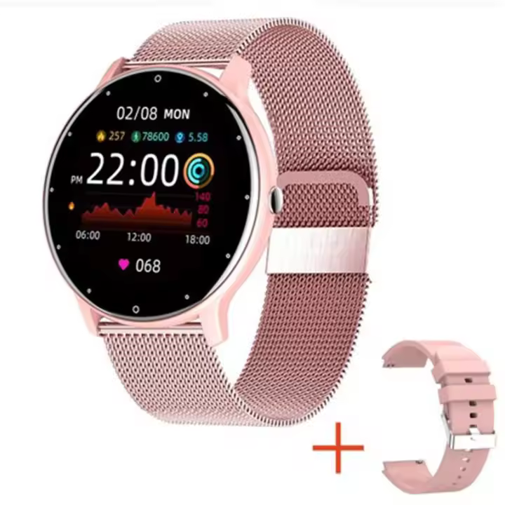 Reloj inteligente Bluetooth, full Círculo, fully Pantalla táctil, conteo de Pasos de Salud, presión arterial, Reloj multipuerto - 1