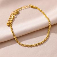 Pulsera De Tobillo Ajustable Vintage Punk Con Cadena De Enredado Oro Para Mujeres Y Hombres Accesorios De Joyería De Acero Inoxidable Regalos - details 0