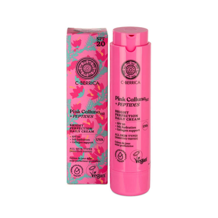 NATURA SIBERICA C-BERRICA PINK CALLUNA B12 + PEPTIDES CREMA DE DIA SPF 20 50 ML — oferta en Miravia