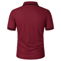 Camisa Polo Para Hombre De Manga Corta Color Sólido Casual Verano Transpirable Suelta Con Bolsillos Top Basic Splice Trendy - details 17