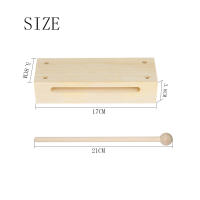 Castañuelas De Madera Bicolor Instrumentos De Percusión Orff Para Niños Juguete Educativo Alta Y Baja Afinación Clapper Cuadrado - details 5