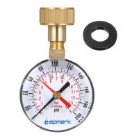 Lepmerk Medidor De Presión De Agua 2-1/2'' Con Tornillo Hembra 3/4'' Y Puntero Rojo Precisión Alta Rango 0-200 PSI - details 0
