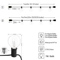 Luces De Cadena De Globos G40 Para Jardín Patio Fiestas Bodas Navidad Vintage Extensión Conectable 220V Calidad Superior - details 1
