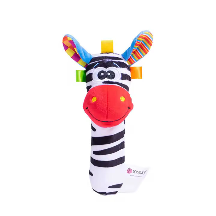 Juguetes Educativos Para Bebés Rattle De Peluche Animal Tamaño 18x10CM Juguete De Viaje Sensorial Para Recién Nacidos Regalo - 1