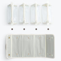 Bolso De Maquillaje Desmontable 4 En 1 Transparente Con Varios Compartment Plegable Para Viajes Y Exteriores Almacenamiento De Cosméticos - details 5