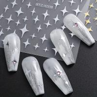 Pegatinas De Uñas 3D Metálicas Plateadas Y Doradas Estrella Disipada Adornos Para Manicura Arte De Uñas Decoración Y2K Tiras De Uñas Encanto - details 4