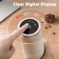 Nueva Molinillo De Café Eléctrico Con Cilindro Cono 1500mAh Máquina De Molienda De Granos Ajustable Externamente Kaffe Bohnen Grinder - details 2