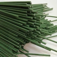 100pcs Palos De Hierro Cladados En Plástico Para Hojas De Hiedra Artificial De 7 Pulgadas Cabeza De Rosa Y Almohadilla Para Decoración De Hogar Y Bodas - details 1