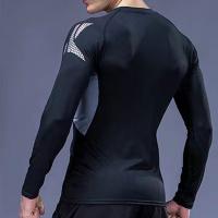 Camiseta De Gimnasio Para Hombre Manga Larga Secado Rápidojersey De Boxeo Verano Pantalones De Compresión Tiras De Leggings Rashguard T-shirt Ajustada - details 5