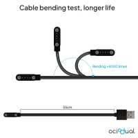 Ociodual Cable Usb Cargador para Reloj Inteligente Modelo Universal 4 Pines 7,8 mm Base Magnética-Varios modelos smartwatches.Negro - details 6
