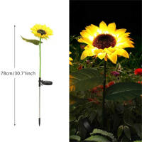Lámpara Solar IP65 Impermeable Para Exterior Iluminación LED En Forma De Girasol Decorativa Para Jardín Camino Paisaje - details 1