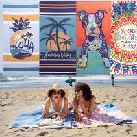 Toalla De Playa De Microfibra Secado Rápido Tamaño Grande 31.5*63 Pulgadas Toalla De Natación Super Absorbente Para Piscina - details 0