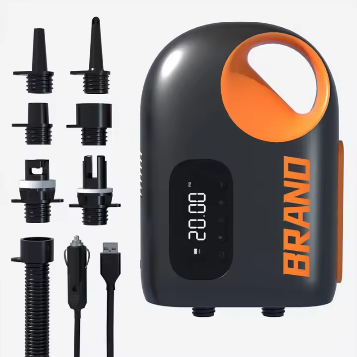 Inflador Eléctrico Inteligente 120W 12V Alta Potencia para Kayak, SUP, Bote Inflable y Aire Libre - Bomba de Aire Portátil con Presión Alta (Nuevo Modelo) - 1