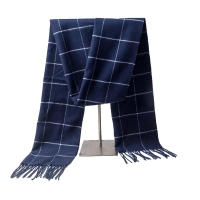 Bufanda De Cashmere Para Hombre Nueva 2023 Mantener Caliente Pashmina Neckerchief Con Borlas Estilo Casual Tartán Tamaño 180*30CM - details 10