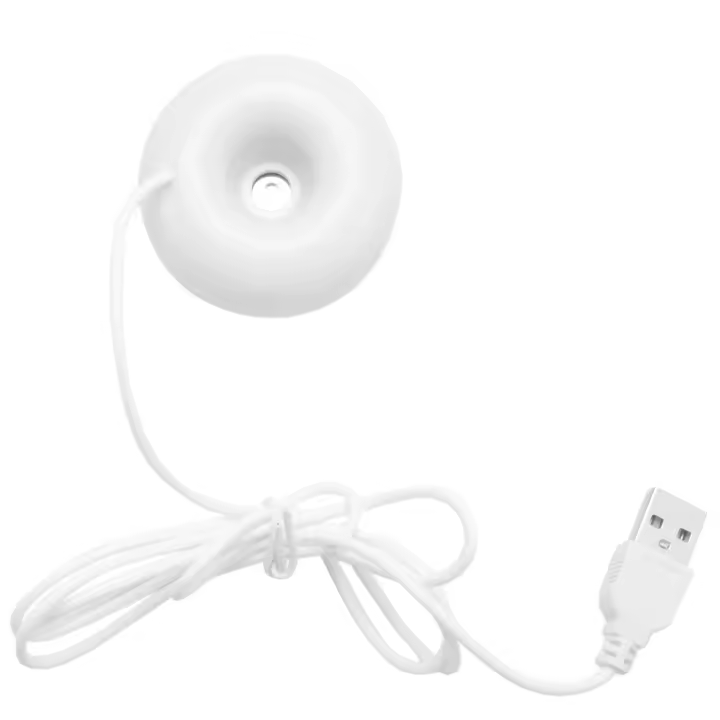 Humidificador de donut blanco, purificador de aire portátil de escritorio de oficina usb, mini humidificador blanco - 1