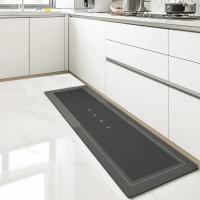 Carpetas De Cristal Simple Home Absorbentes De Agua Y Aceite No Slip Para Cocina Baño Entrada Moderno Estilo Poliéster 100% - details 0