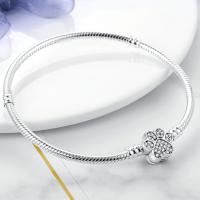 Pulsera De Plata Esterlina 925 Para Mujer Con Encantos De Corazón Llave Clover De Cuatro Hojas Cadena De Serpiente Pulsera Original DIY Joyería - details 17