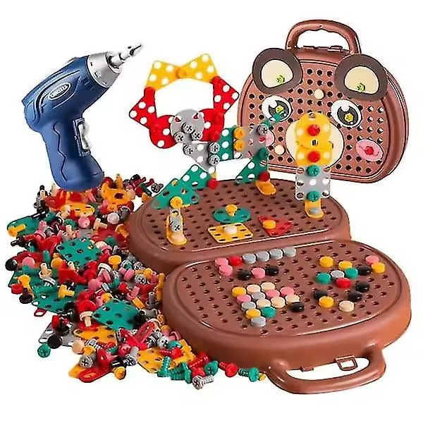 Educational Juguete with Juguete, Gift para niños, juego de Instrumentos de Madera, bloque de Construcción - 1