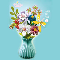 Bloques De Construcción De Bouquet De Flores Eterna Rosa Y Girasol Modelo De Planta Con Vaso Juguete DIY Para Niños Regalos Creativos Decoraciones De Escritorio - details 12