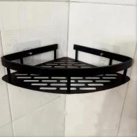 Estante De Baño Triangular Monolítico En Negro Soporte De Almacenamiento Para El Hogar Rack Colgante En La Pared Con Tripod - details 4