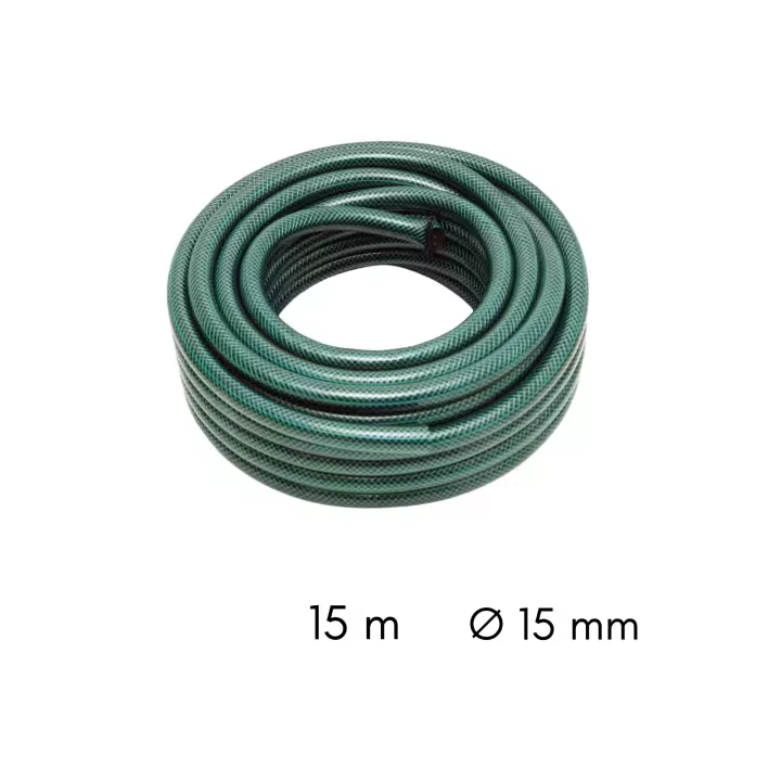 Cofan | Manguera de 3 capas | Fabricado en PVC  de color verde | Con medida Ø 15 mm | Longitud en 15 y 20 metros - 1