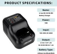 Cargador De Batería EU Plug Para Paslode 7.2V Li-ion 902600 B20543 6V Ni-CD/Ni-MH 404400 900400 900420 900200 900600 Accesorio De Cargador - details 2