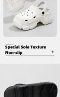 Sandalias De Plataforma Para Mujer 7cm Estilo Coreano Casual Confortable De Alta Calidad Antideslizantes Para Playa Y Jardín Moda Con Agujeros - details 3