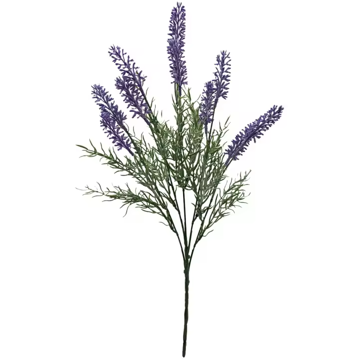 Poenia Arte Floral - Ramo de Lavanda Artificial - Decoración Floral - 49cm - 3pcs - 1
