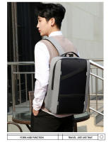 Mochila Impermeable para Hombre, Morral Antirrobo con Luz Trasera, Informal, Bolsa de Viaje, Ordenador Portátil de 15.6 Pulgadas, Accesorio de Negocios - details 2