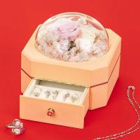 Caja de Flores eternas para San Valentín, Caja de joyería con Anillo, Caja de reglio de joyería con tapa de Vidrio, Caja de joyería con caja octogonal de una capa - details 1
