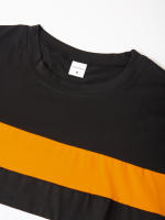 Camiseta informal de manga larga con cuello redondo para hombre, camisa deportiva de moda con bloques de color, para primavera y otoño - details 3