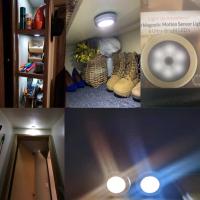 Lámpara Nocturna LED Con Sensor De Movimiento Redondo Inalámbrico Iluminación Para Armario Dormitorio Luz De Noche Para Cama - details 6