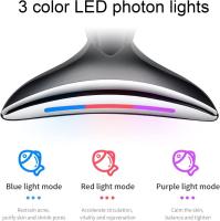 dispositivo de belleza multifuncional, vibración de masaje, terapia de calentamiento, rejuvenecimiento de la piel con luz LED, cuidado del cuello, base antideslizante, batería de larga duración - details 0