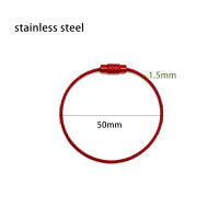 10Pcs/Lote Anillos De Acero Inoxidable Para Llaveros Hilo De Cable De Correa Porta Llaves DIY Herramientas Para Joyería Manual - details 2