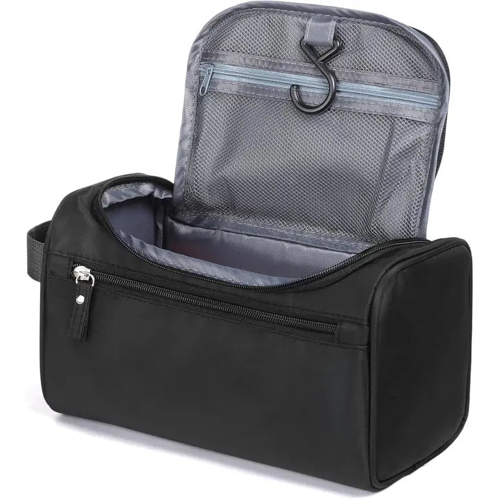 Toiletry Bag,  Hanging Wash Bag Travel Toiletry Bag Waterproof Bathroom Bag for Men and Women Travel Toiletry Makeup Organizer (Black) - 1