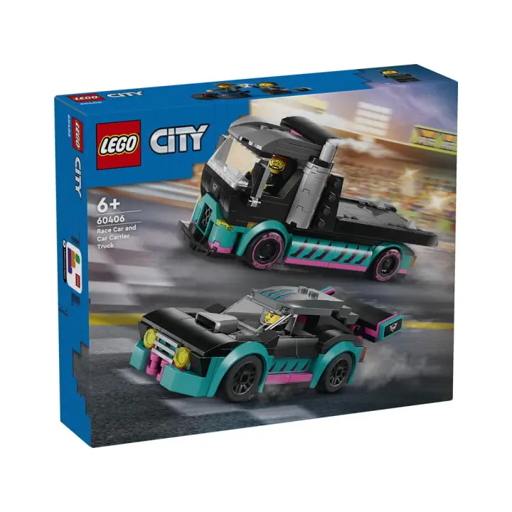 Lego City Coche de Carreras y Camión de Transporte 60406 Lego city LEGO - 1