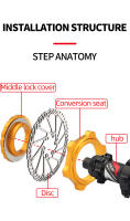 Adaptador De Bloque Central Para Bicicleta De Montaña a 6 Agujeros Conversión De Asiento De Bloque Medio a 6 Bolts Rotor Freno Disco - details 7