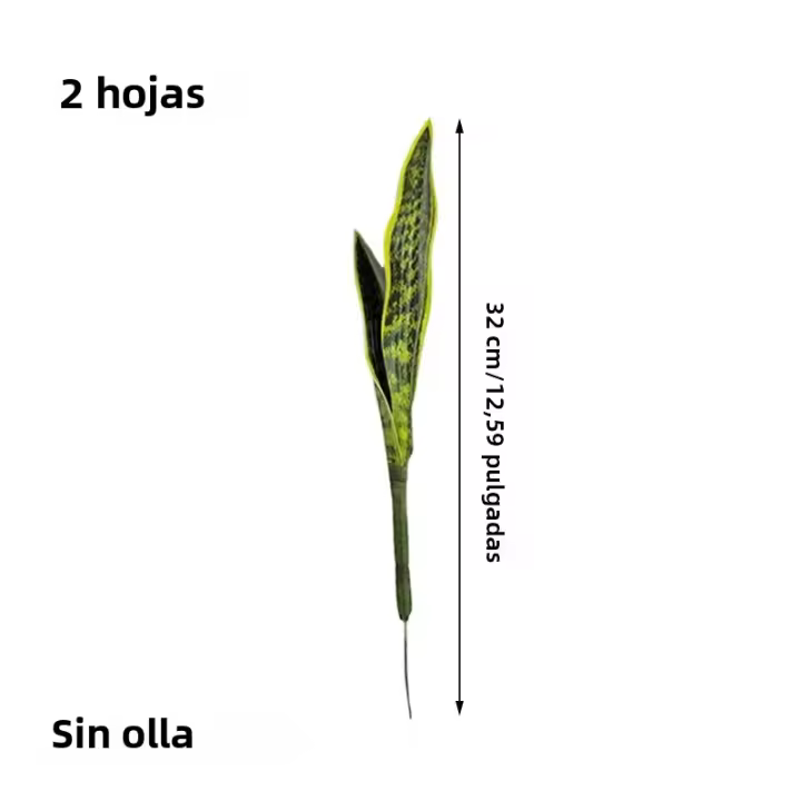 Plantas Artificiales Sansevieria 32/37cm Para Decoración De Jardín Y Hogar Plástico Bonsái DIY Falso Verde Para Interior Y Exterior - 1