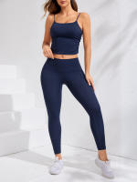 Leggings De Yoga Para Mujer Cintura Alta Suave Talla Sin Línea Deportivas Fitness Running Pantalones De Gimnasio De Pierna Larga - details 0