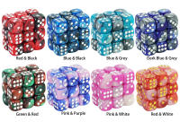 12mm D6 Acrílico Dados Mini 6 Cara Dos Colores Esquina Redondeada Juego De Mesa Accesorios Para Club Fiesta DND RPG Barra - details 0