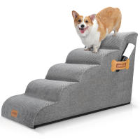 Nobleza - Escalera para Perros, Escaleras Rampa para Perros Mascotas de Espuma de 3 Escalones con Rodillo para Pelusa, Escalera para Cama de Perros Pequeños Perros y Gatos Subir a la Cama - details 2
