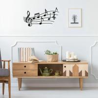Decoración De Pared Con Notas Musicales HelloYoung Arte Metálico Tema Musical Decoración Interior Y Exterior Moderna - details 3