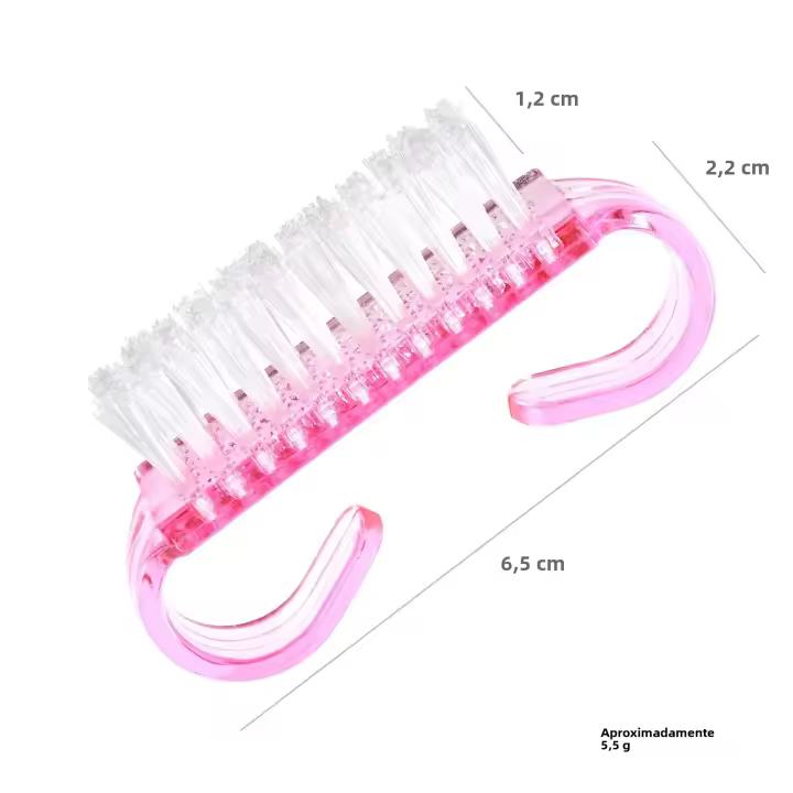 Lotes De 1/5/20 Pinceles De Uñas Acrílicas Rosa Para Arte De Uñas Manicura Y Pedicura Herramientas De Limpieza Suaves Y Plásticas Para Uñas - 1