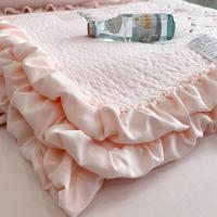 Cubierta De Edredón De Verano Con Bordado De Flores Y Volantes Estilo Princesa Coreana 1/3Pc Fundas Para Edredón Microfibra Seda 400TC Sin Alérgenos Para Adultos - details 22